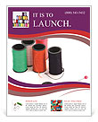 Set of Threads for Sewing Flyer Template
