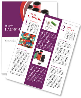 Set of Threads for Sewing Newsletter Template