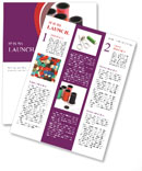 Set of Threads for Sewing Newsletter Template