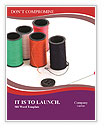Set of Threads for Sewing Word Template