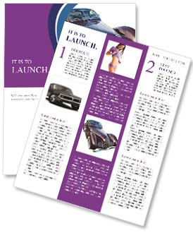 Retro Vehicle Exhibition Newsletter Template