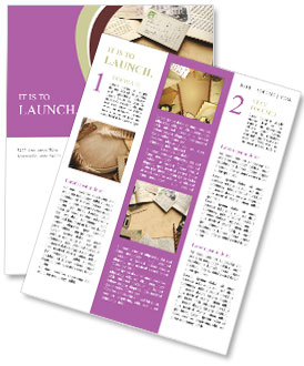 Vintage Books and Letters Newsletter Template