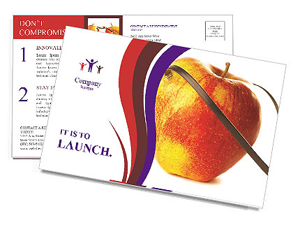 Apple with Black Cable Postcard Template