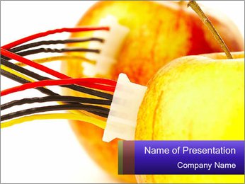 Apples with Wires PowerPoint Template