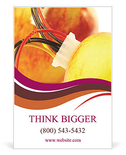 Wires Connecting Two Fresh Apples Ad Template