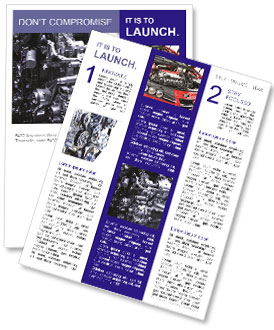 Close Up Car Engine Newsletter Template