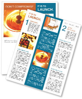 Martini Drink with Olives Newsletter Template