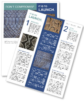 Dark Blue Snake Skin Newsletter Template