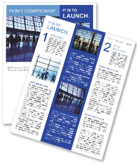 Crowd at Airport Newsletter Template