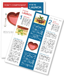 Heart-Shaped Plate Newsletter Template