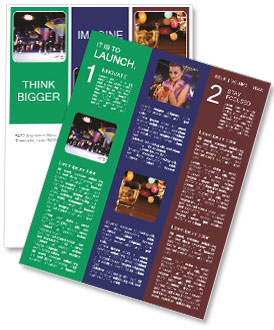 Cocktails on Bar at Nightclub Newsletter Template