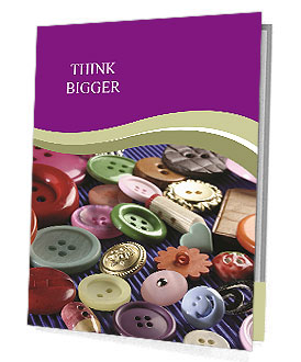 Multicolored Buttons Presentation Folder