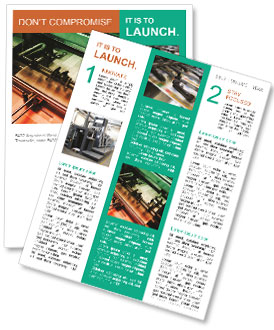 Offset Machine in Publishing House Newsletter Template