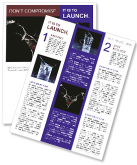 Three Cocktail Glasses with Strawberry Newsletter Template