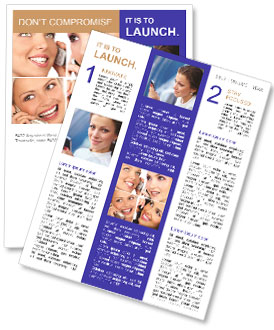 Women Love Talking over Mobile Phone Newsletter Template