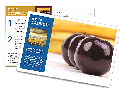 Black Apples Postcard Template