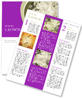 Floral Frame in Retro Style Newsletter Template