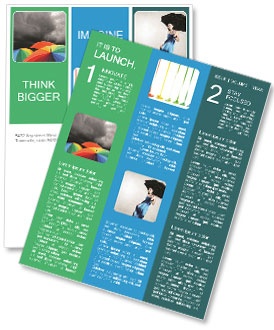 Grey Rainy Sky and Rainbow Umbrellas Newsletter Template