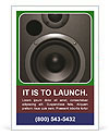 Black Loud Speaker Ad Template