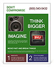 Black Loud Speaker Flyer Template