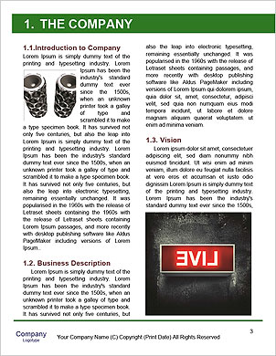 Black Loud Speaker Word Template - Page 3