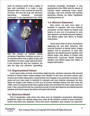 Black Loud Speaker Word Template - Page 4