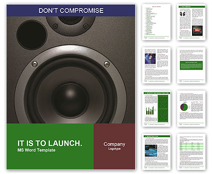 Black Loud Speaker Word Template