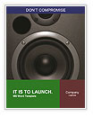Black Loud Speaker Word Template