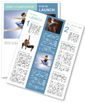 Ballerina in Blue Tutu Newsletter Template