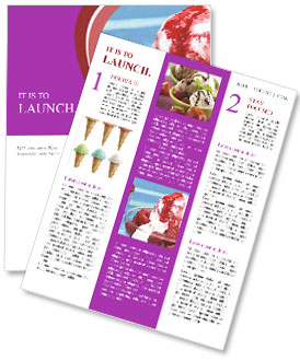 Ice Cream with Fruit Jam Newsletter Template