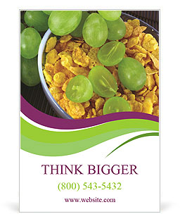 Breakfast Fruit Musli Ad Template