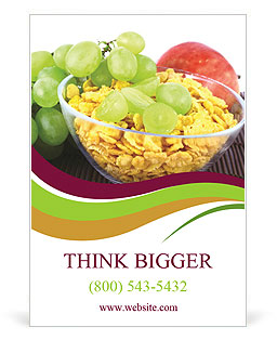 Glass Bow of Fruit Cornflakes Ad Template