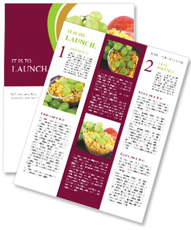 Glass Bow of Fruit Cornflakes Newsletter Template