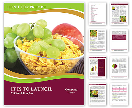 Glass Bow of Fruit Cornflakes Word Template