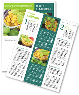 Mix of Cornflakes and Grapes Newsletter Template