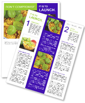 Breakfast Flakes with Sweet Grapes Newsletter Template
