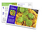 Breakfast Flakes with Sweet Grapes Postcard Template