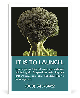 Organic Broccoli Ad Template