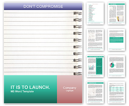 Write Memo in Notebook Word Template