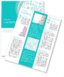 Stylish Blue Winter Pattern Newsletter Template