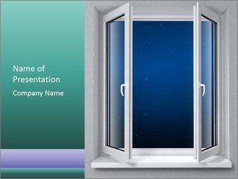 Model Plastic Window PowerPoint Template