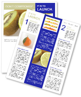 Kiwi and Lemon as Vitamin C Source Newsletter Template