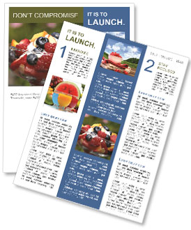 Summertime Fruit Salad Newsletter Template