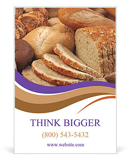 Bread Baked in Oven Ad Template