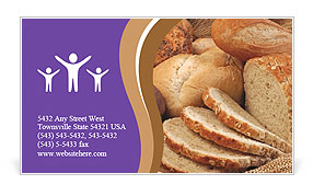Bread Baked in Oven Business Card Template