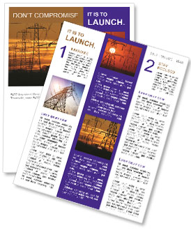 Pilões da eletricidade no por do sol Boletins informativo