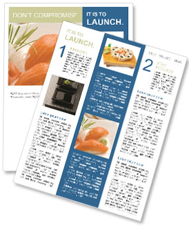 Japanese Salmon Sushi Newsletter Template