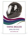 Black Glossy Motorbike Helmet Ad Template