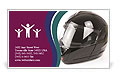Black Glossy Motorbike Helmet Business Card Template