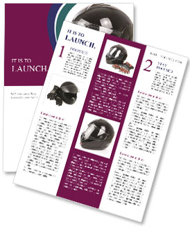 Black Glossy Motorbike Helmet Newsletter Template
